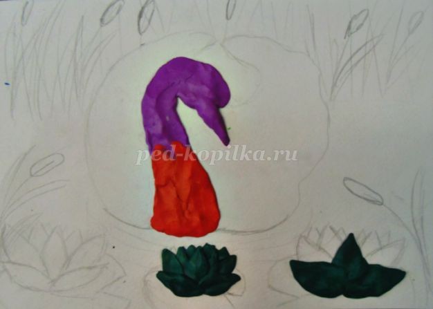 Панно в смешанной технике "Лебедь": часть 1 Панно в смешанной технике "Лебедь": часть 1