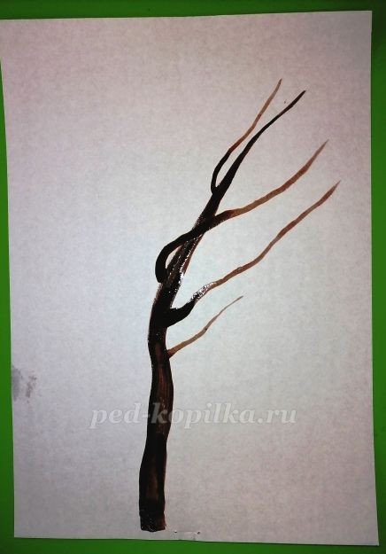 Рисование осеннего дерева
