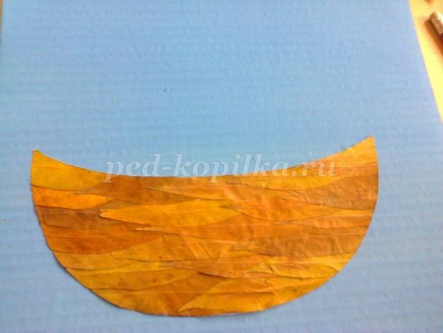 Аппликация из листьев: натюрморт Аппликация из листьев: натюрморт