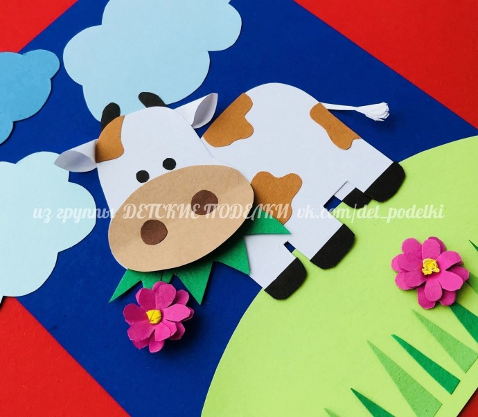 ​Коровка на лугу