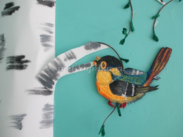 Синица из потолочной плитки детскими руками: мастер-класс, часть 1 Синица из потолочной плитки детскими руками: мастер-класс, часть 1