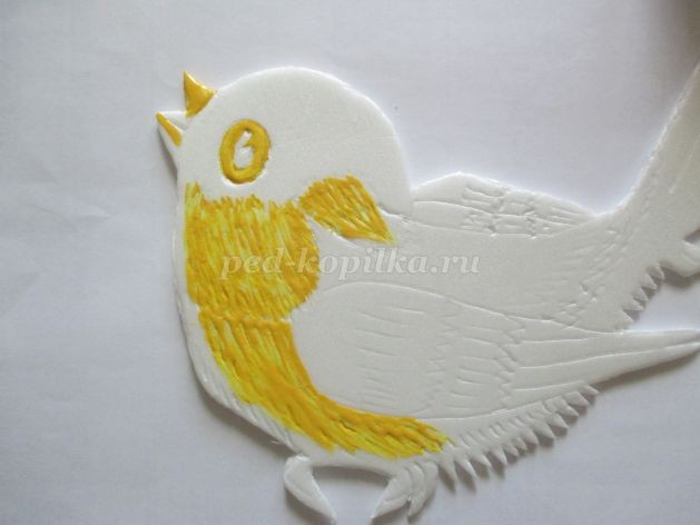 Синица из потолочной плитки детскими руками: мастер-класс, часть 1 Синица из потолочной плитки детскими руками: мастер-класс, часть 1