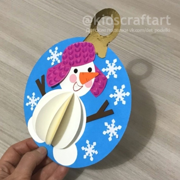 Ёлочный шар со снеговиком Ёлочный шар со снеговиком