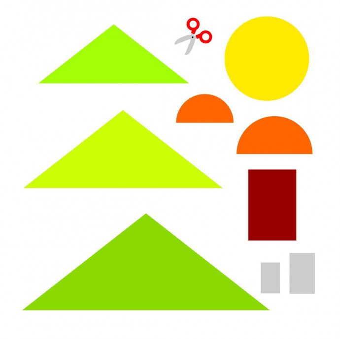 ​Аппликации из геометрических фигур