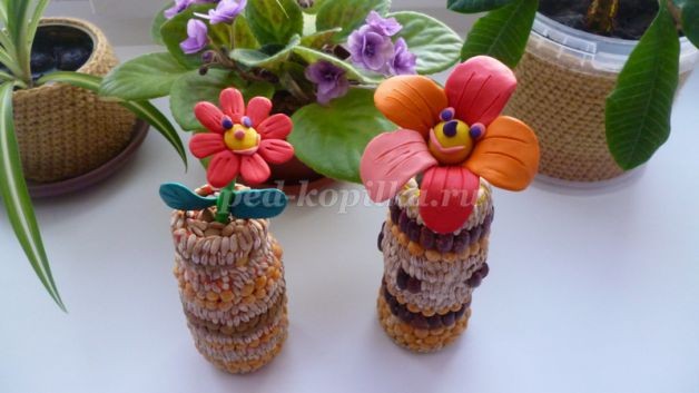 Декоративная вазочка с цветком: часть 2