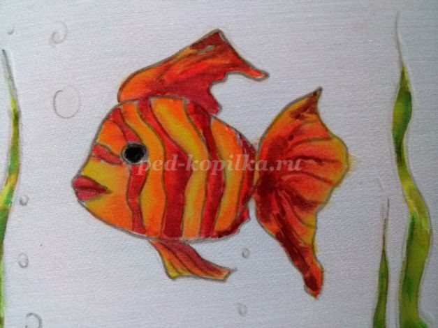 Аквариум в технике холодный батик: мастер-класс, часть 2 Аквариум в технике холодный батик: мастер-класс, часть 2