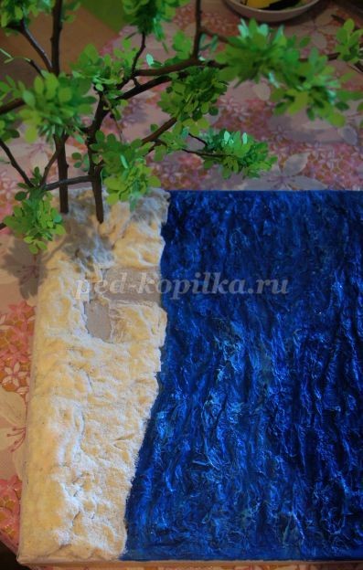 Действующая миниатюра "Весенний пейзаж": мастер-класс, часть 4