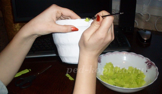 Крокусы из гофрированной бумаги: часть 1