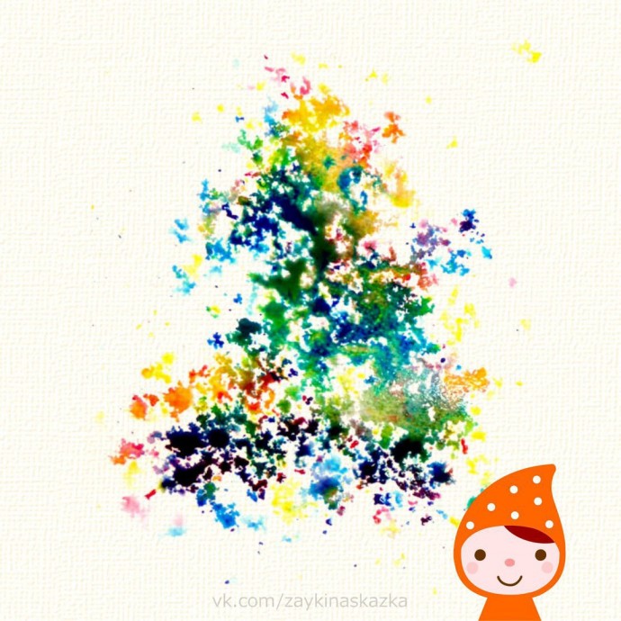 Рисуем дерево в технике набрызга Рисуем дерево в технике набрызга