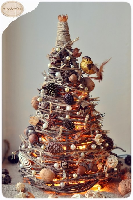 Создаем елочку из веточек Создаем елочку из веточек