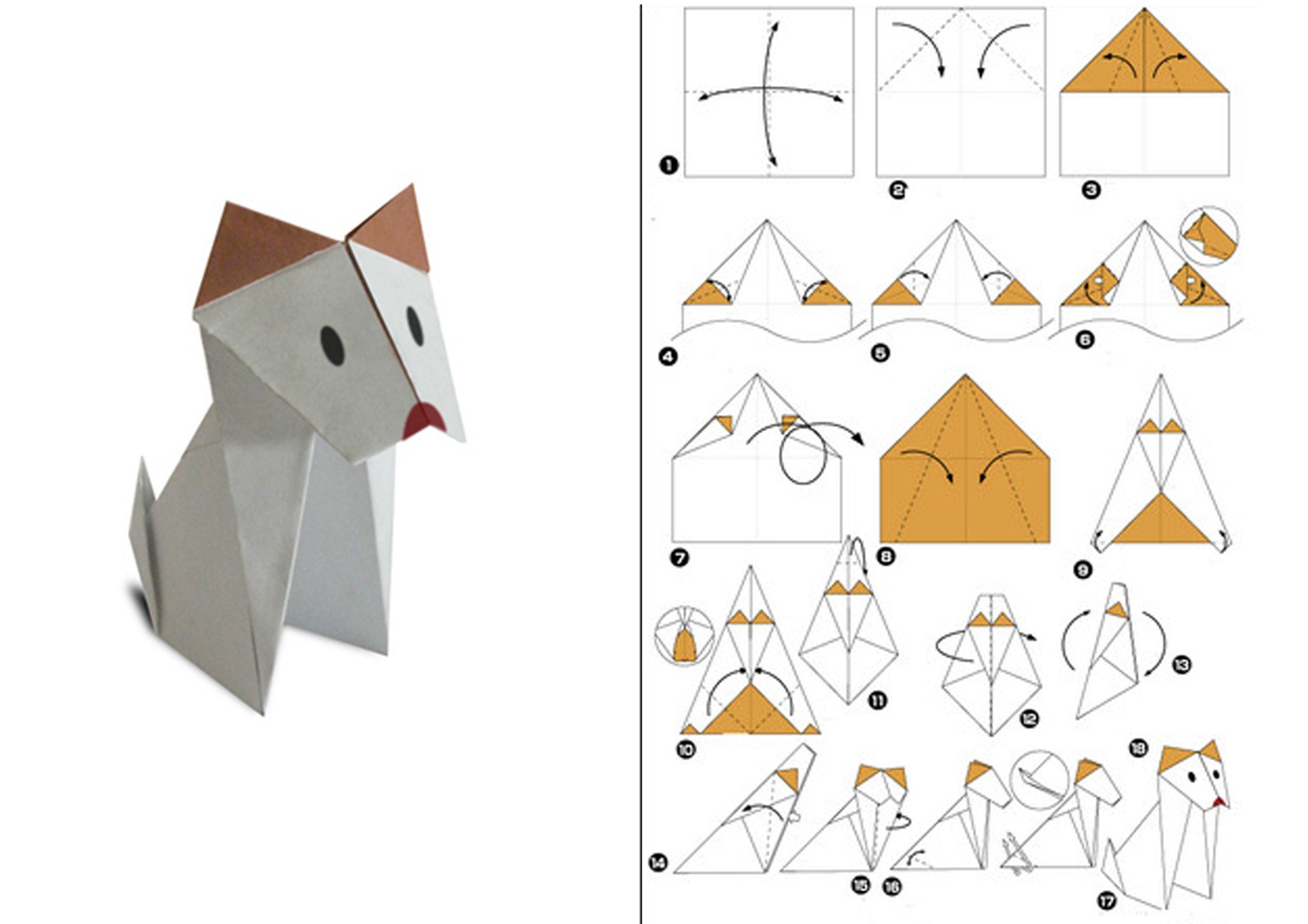 Простейшие оригами из бумаги пошаговое