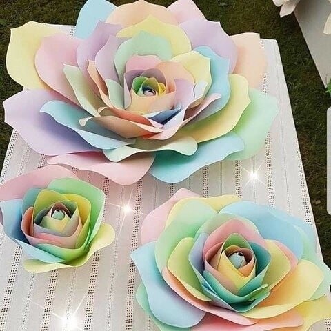 Делаем объёмные бумажные цветы
