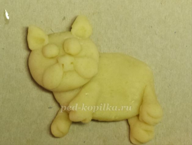 Котик из соленого теста