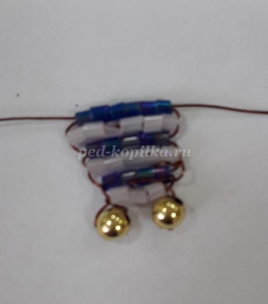 Плетение фигурки совёнка из стекляруса и пайеток Плетение фигурки совёнка из стекляруса и пайеток