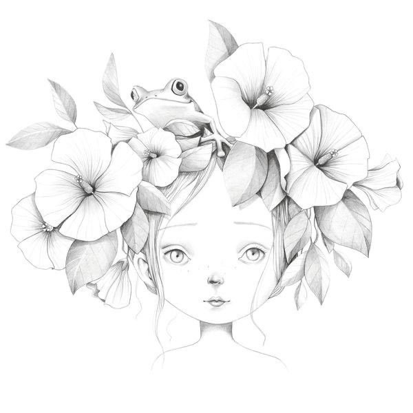 ​Раскраски-антистресс "Цветочные девочки"