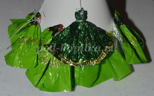 ​Ёлка из фантиков: часть 2