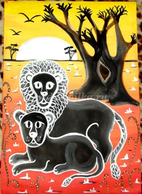 ​Африканская живопись тингатинга: мастер-класс, часть 2