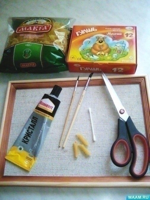 Панно "Букет васильков" из макарон Панно "Букет васильков" из макарон