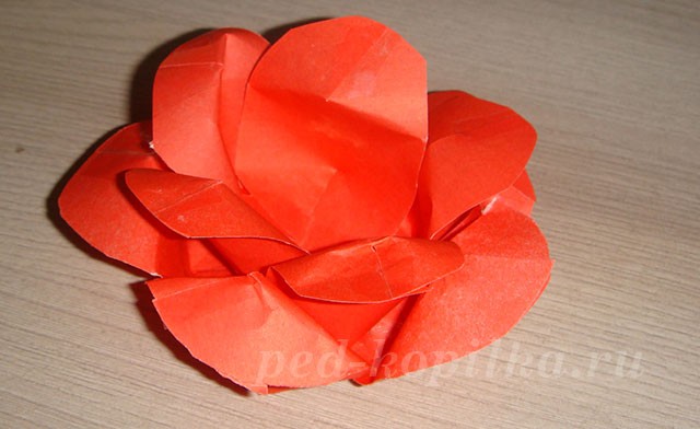 Роза из бумаги: мастер-класс