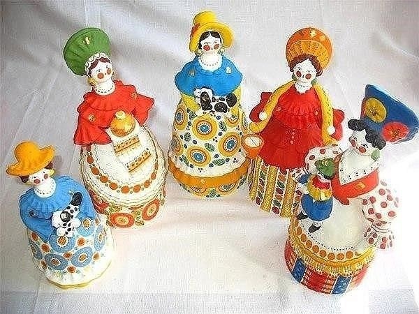 ​Дымковская игрушка детскими руками из подручных материалов