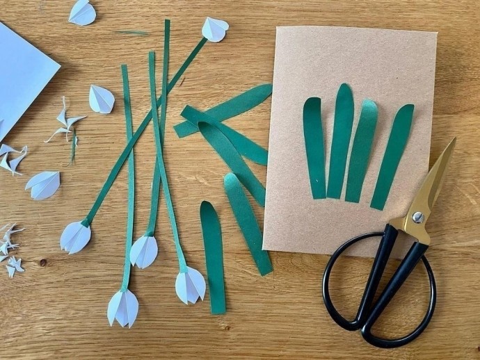 Объёмные подснежники