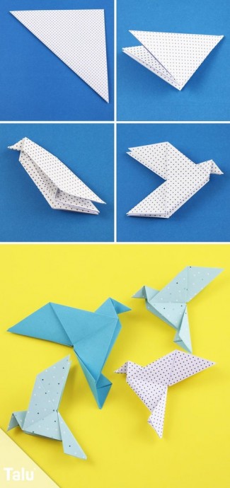Птички оригами