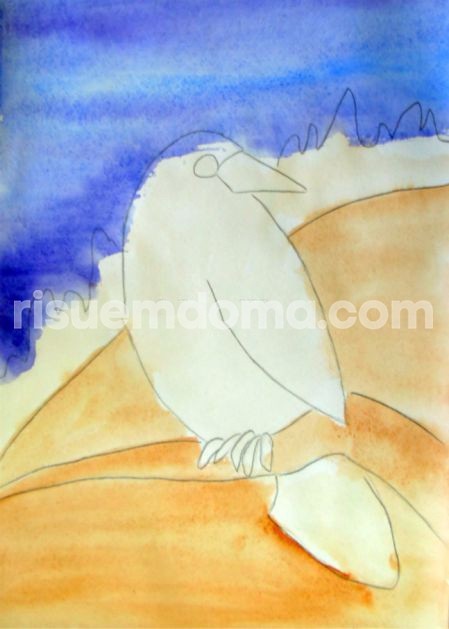 Рисуем с детьми ворону Рисуем с детьми ворону