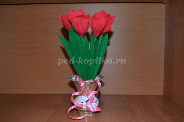 Букет тюльпанов из конфет: часть 2 Букет тюльпанов из конфет: часть 2