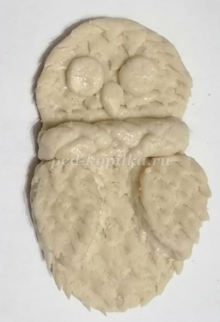 Сова из соленого теста детскими руками Сова из соленого теста детскими руками