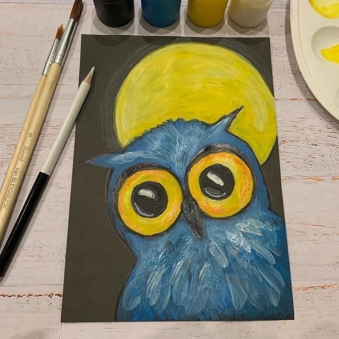 Рисуем ночную сову