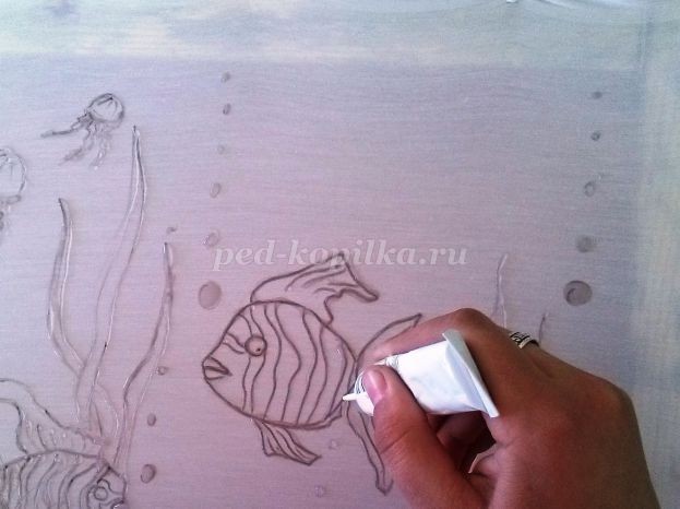 Аквариум в технике холодный батик: мастер-класс, часть 1