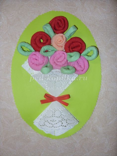 Букет роз для мамы: мастер-класс, часть 2
