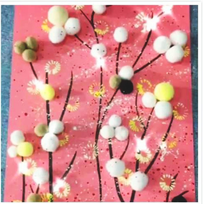 Картина с ватой Картина с ватой