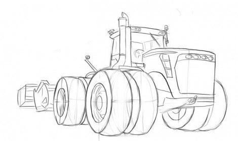 ​Рисуем с детьми трактор