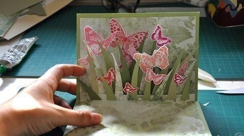 3D открытка с бабочками
