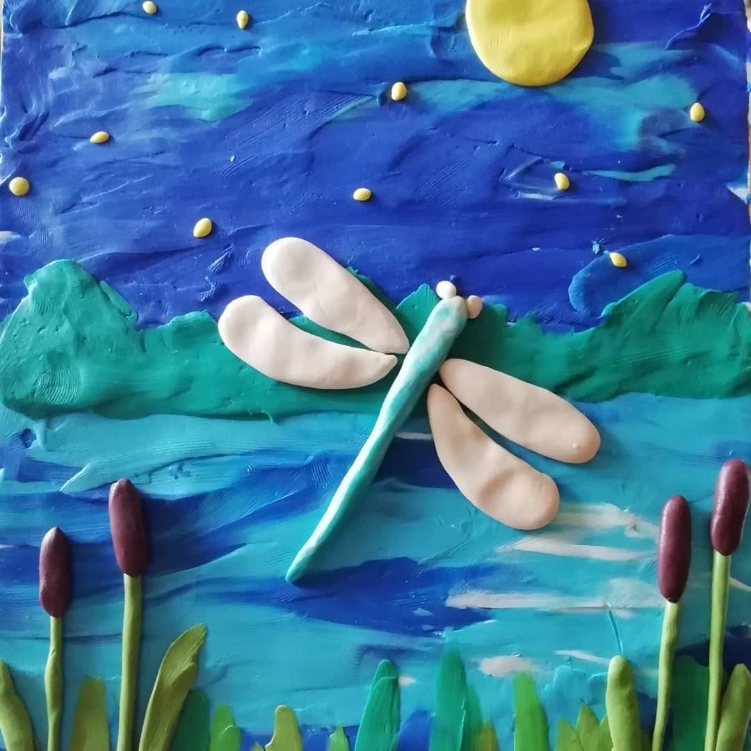 Картина, нарисованная пластилином