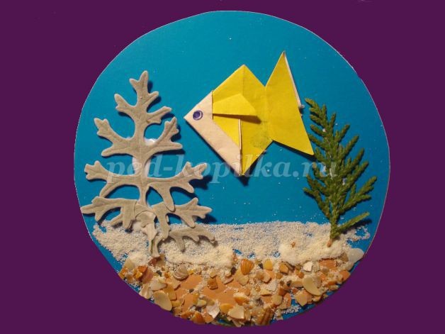 ​Аквариум с использованием природного материала