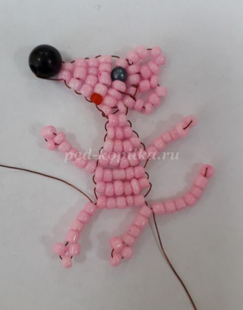 Мышонок из бисера пошагово Мышонок из бисера пошагово