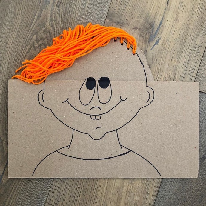 Создаем с детьми портреты людей с волосами Создаем с детьми портреты людей с волосами