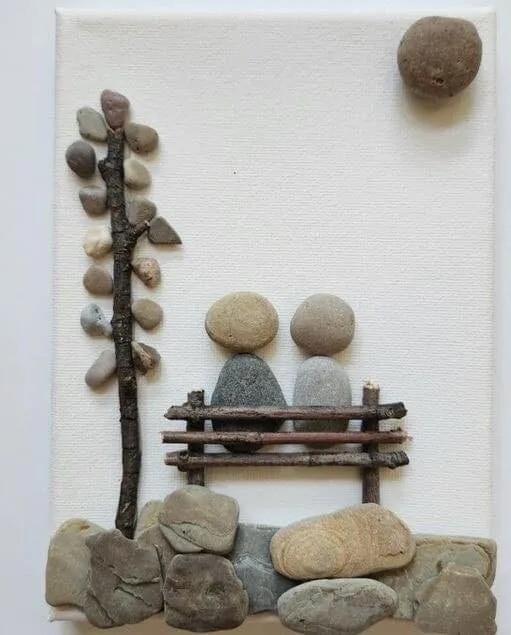 Удивительные картины из речных или морских камней Удивительные картины из речных или морских камней