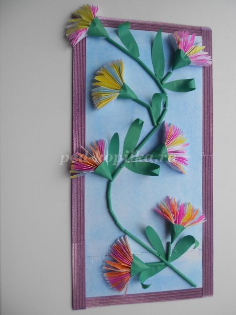 Цветочное панно из бумаги: часть 3 Цветочное панно из бумаги: часть 3