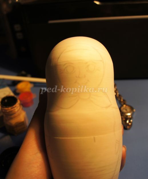 Роспись матрешек по сказке "Репка": мастер-класс, часть 1