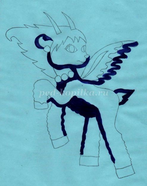 ​Коза в технике торцевания: часть 3