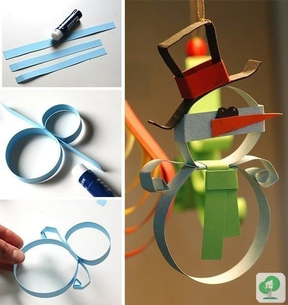 Новогодние игрушки из бумажных полос в технике квиллинга