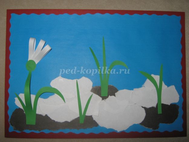 Объемная аппликация из бумаги "Подснежники": часть 2 Объемная аппликация из бумаги "Подснежники": часть 2