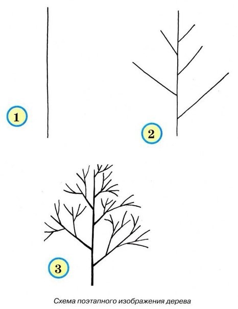Рисуем с малышами деревья и листья