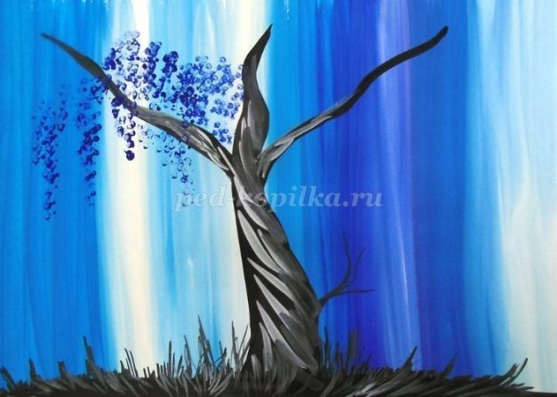 Цветущие дерево гуашью: часть 2 Цветущие дерево гуашью: часть 2