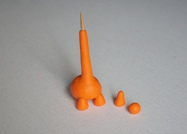 Лепим с детьми жирафика