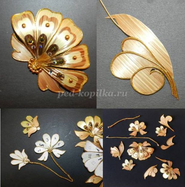 Цветочное панно из соломки детскими руками: часть 2 Цветочное панно из соломки детскими руками: часть 2