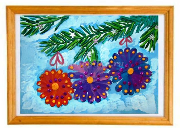 Подарок на Новый год своими руками в технике пластилинографии: часть 2 Подарок на Новый год своими руками в технике пластилинографии: часть 2